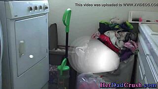 pov stepdad, crave my blonde teen small tits blowjob skills?