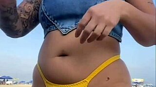 MADE HIM ROCK HARD COCK ON THE BEACH!