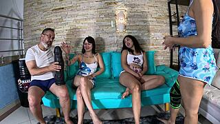 Hey, check out this pretty young Brazilian amateur's huge dildo casting play