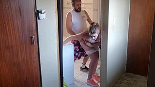 neighbors wife sneaks gym fucks with me