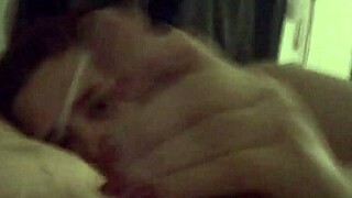 Honeysuckle kneels for homemade amateur cock sucking session