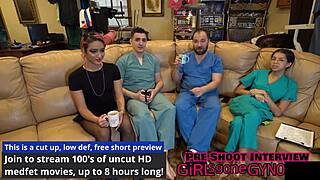 channy crossfire's tanned latex gloves fetish dental checkup backstage