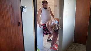 neighbors wife sneaks gym fucks with me