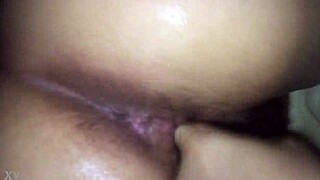 Mexican squirting pussy drenches in raw sex closeup