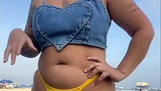 MADE HIM ROCK HARD COCK ON THE BEACH!