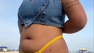 MADE HIM ROCK HARD COCK ON THE BEACH!