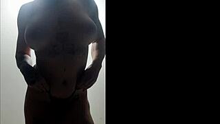 sexy athletic brazilian cavala strips tattooed body teases huge clit in compilation