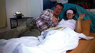 curvy maid in lingerie fingers wet pussy lips then rams huge dildo to orgasm