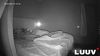 couple's steamy evening bedroom romp ends in hot cum mouthshot on cam