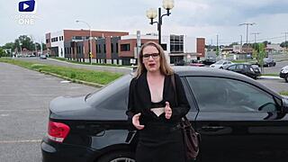 canadian teen in lingerie begs for facial cumshot after ass tease