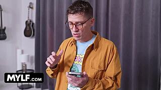 Shower teacher bree brooks demos cowgirl pussy riding on nerd dildo