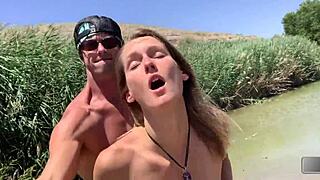 blonde big tits pov public outdoor mud fuck with monster cock