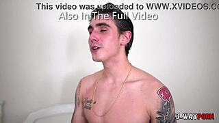 i'm watchin this tattooed milf get her ass wrecked by 2 dudes in crazy 3-way anal