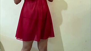 curvy latina wife strips teases in lingerie for boyfriend while husband works