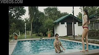 Peek at Angeli Khang's bikini tease in Mahjong Nights heat.