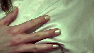 dude, this naughty young babe in lingerie and stockings is riding her step grandpa cowgirl style right on the bed, blowing him too!