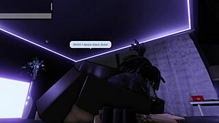 roblox goth slut tempts fate bent over doggystyle deepthroating bbc bull craving rough anal addiction