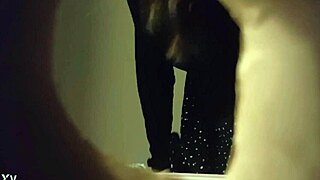 Hidden cam spies sexy panties babe peeing hole