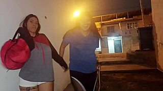 stepdaughter drags busty stepmom to hotel for wet shower lesbian licking