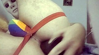 bear cub slams fat black dildo deep inside 🍆😈