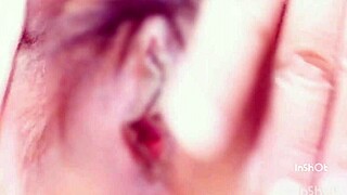 japanese woman teases swollen clit during intense solo massage