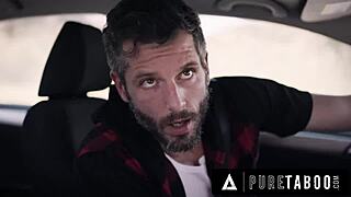 Desperate Hitchhiker Kristen Scott Fucks Criminal Doggystyle To Survive