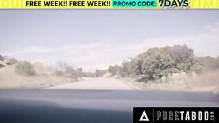 Desperate Hitchhiker Kristen Scott Fucks Criminal Doggystyle To Survive