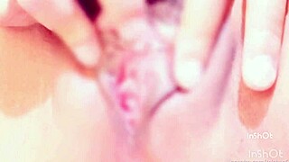 japanese woman teases swollen clit during intense solo massage