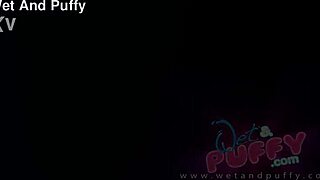 Redhead's swollen shaved pussy pumps to orgasm in heels and lingerie