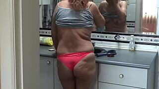 peeking at stepmom bathroom prep for taboo sex in hot clips