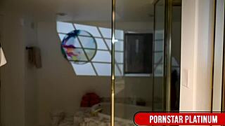 horny skinny babe leya falcon dominates with huge tits and ass in lingerie