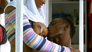 Quick sneaky hookup: ebony wife cheats on husband with his stepsister? 