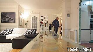 chap rams biggest boner deep into shemale's tight ass for sloppy cumshot