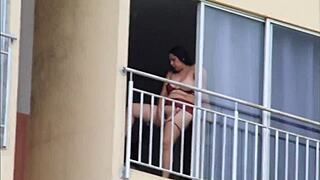 curvy latina neighbor masturbates outdoors i film and fuck her pussy while hubby away