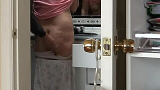 peeking at stepmom bathroom prep for taboo sex in hot clips