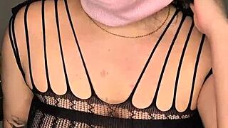 Naughty Masked Curvy Latina Pounds Fat Pussy to Orgasm