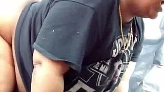 Nerdy Ebony Fat Ass Pounded By Big Cock Outdoors