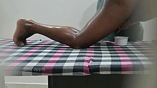 oh man i squeeze out all that thick sperm milk during this outdoor massage spa session