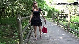 18-Year-Old Lucie with Big Natural Boobs in First Porn Casting