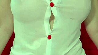 Holy Shit, Blonde in See-Through Dress Bounces Her Huge Silicone Tits Up Close!