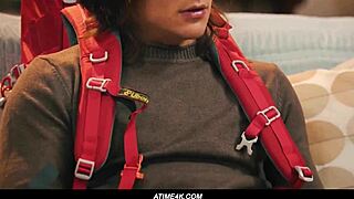 axel i was gonna jerk off on the couch but stepmom came home and now she's fingering her fat tits pussy!!