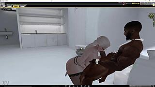 White Slut Devours Monster BBC Sloppily!