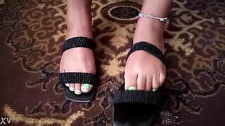 hey milf goddess teases her cute bare feet and toes for you...