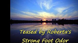 teased by roberta's strong foot odor italfetish