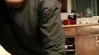 amateur follows upbeat workout routine synced perfectly to favorite music tracks