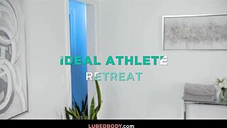 Oiled athlete Riley Reign deepthroats Alex Legend in nuru paradise 🏆💦