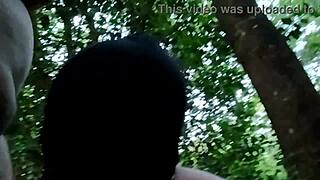 maîtresse kantalis offers her chained slave ebed for forest humiliation and cumshots