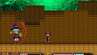 blue skin forest babe takes huge cock creampie in her tight pussy