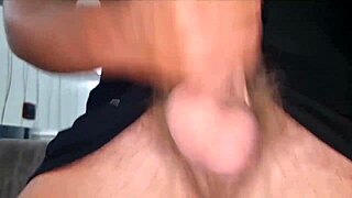 skinny exhibitionist flashes huge cock closeup then jerks massive cumshot