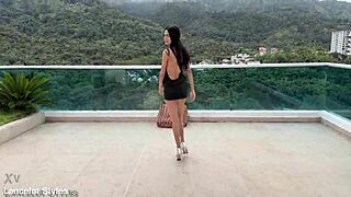 Skinny Isabella Bell double interracial ass gape fuck